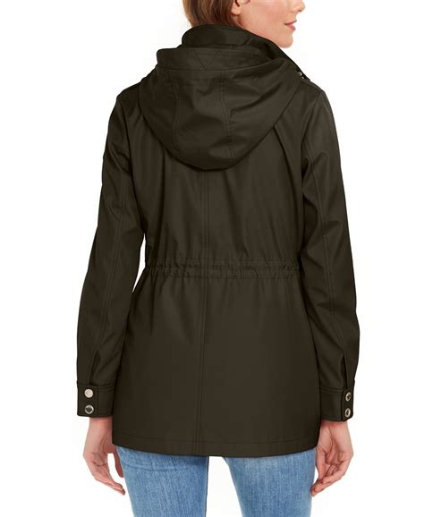 michael kors heavy wool nylon jacket|Michael Kors anorak jacket women.